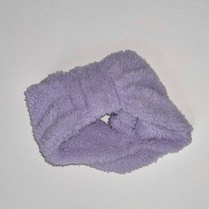 Purple faux fur twist ear warmer